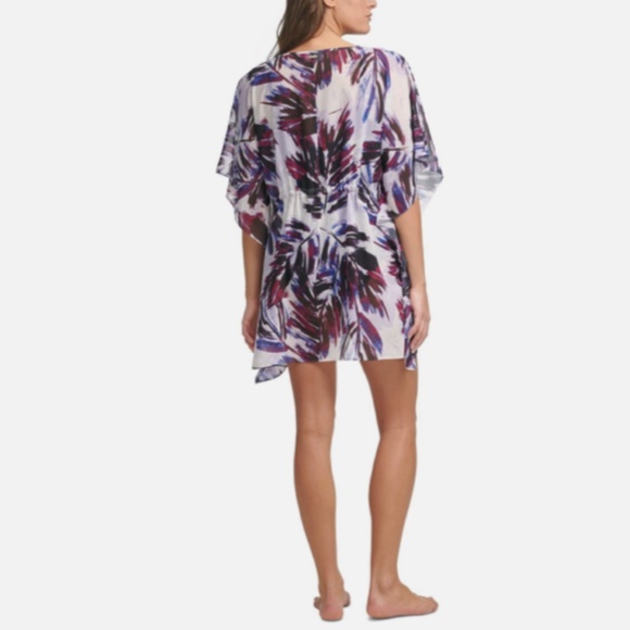 Calvin Klein Women's Printed Drawstring Caftan CG1CL916 Multi L/XL NWT $78 - Picture 2 of 2
